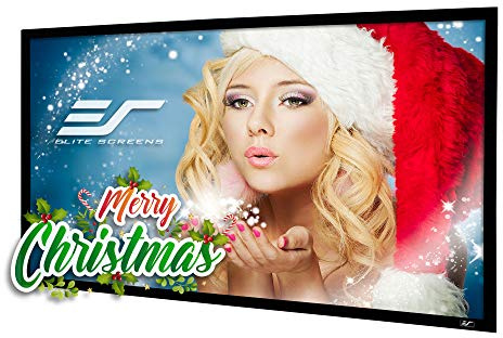 Elite Screens 100 Wall Mount Fixed Frame Projector Screen Diagonal 16:9, 8K/4K Ultra Hd Ready, Aluminum Frame, Projection Screen for Indoor Home Movie Theater Cinema, SF100HW2, CineWhite 1.3 Gain