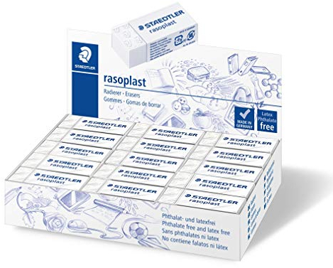 STAEDTLER 526B30 Rasoplast Radierer selbstreinigend 43 x 19 x 13 mm 30 Stück