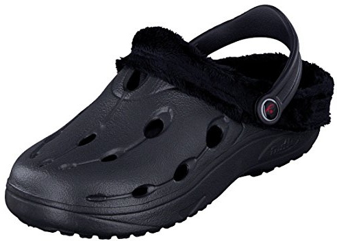chung shi Unisex Dux Winter Clogs, Schwarz/Schwarz, 43 EU (XL)