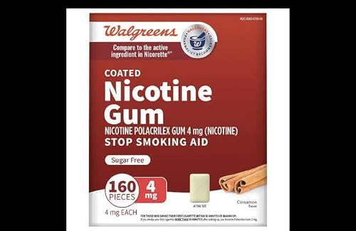Walgreens Nicotine Replacement Gum 4Mg, Cinnamon, 160 ea