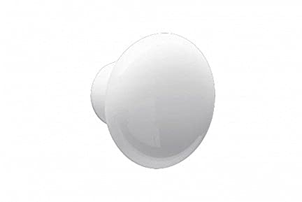 Metafranc Möbelknopf Ø 32 mm - Porzellan - weiß - Hochwertige Verarbeitung - Formschön & dekorativ - Inkl. Montagematerial / Zierbeschlag / Möbelbeschlag / Möbelknauf / 110901