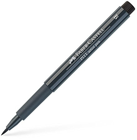 FABER-CASTELL 167435 - Tuschestift Pitt artist pen brush, Strichstärke B, Farbe 235, kaltgrau VI