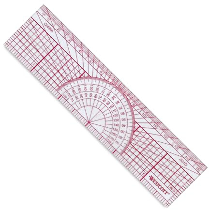 Westcott Winkelmesser-Lineal, 15 cm, transparent (W-5)