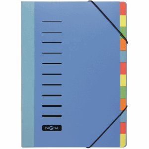 Pagna Ordnungsmappe A4 12 Fächer blau