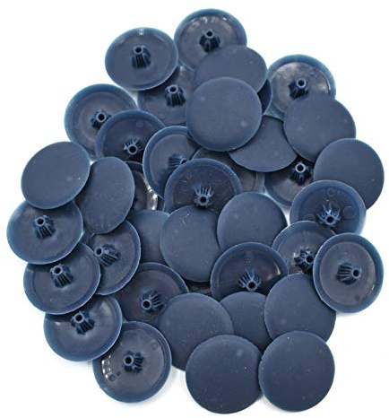 Snap-On Bifix Cover Caps to Use with Phillips Ph2 & Pozidrive Pz2 Pozi Screws - Pack of 50 Biffix Covers : Slate Blue