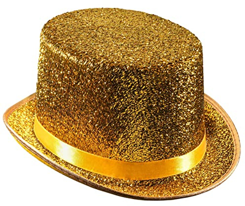 Dress Up America Cilindri per Adulti - Cappello da Smoking Lucido per Uomo e Donna - Costume da Mago
