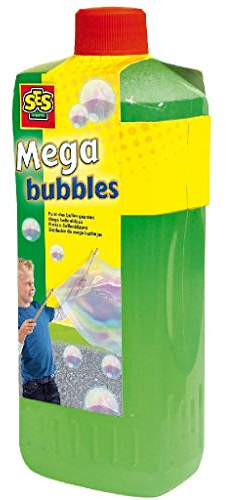 SES Creative | Jättebubblor refill, 750 ml | superkraftfull tvållösning | Kompatibel med SES Mega Bubbles | Flytande bubblor för barn | skapar gigantiska tvålbubblor | roligt och roligt utomhusspel
