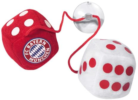 FC Bayern München Plüschwürfel Auto Glück |Autowürfel mit Saugnapf FCB