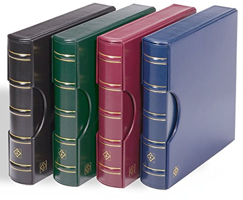 Leuchtturm 300726 Raccoglitore ad Anelli Eccellente - Album di francobolli dal Design Classico - incl. Custodia - Verde