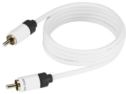 Real Cable SUB-1/10M00 Câble Subwoofer Double Blindage 10 m Blanc