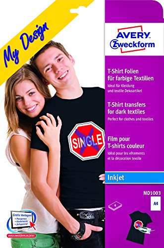 Inkjet Transferfolie A4 4Bl ZWECKFORM MD1003 f.fbg.Textil.