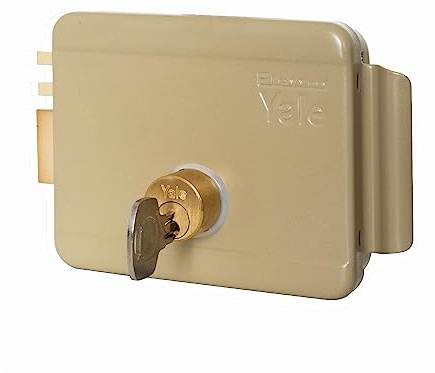 Yale Serratura elettrica da applicare per cancelli Y68000802 mano sinistra, acciaio verniciato, entrata 80 mm, basso voltaggio