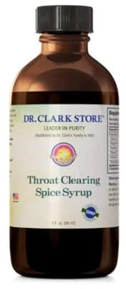 Dr Clark Store Natural Cough Syrup – Herbal Sore Throat Relief, 3 Fl Oz, Soothing Cough Remedy