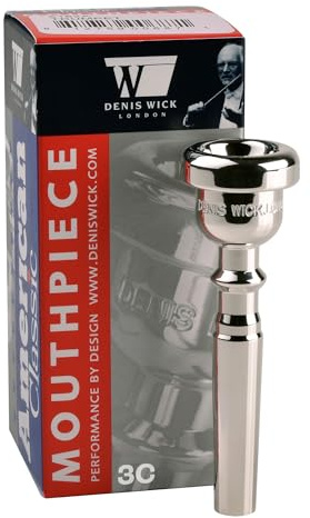 Denis Wick Trumpet American Classic Mouthpiece Silver Plated 3C | Trumpet Mouthpiece 3C | Mouthpiece for Enhanced Tone and Precision | Ideal for Trumpet Players of All Levels | 16.75 x 5.27 x 3.80mm