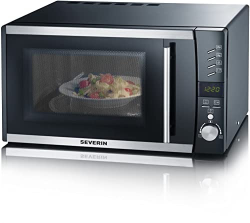 Severin MW 7864 Mikrowelle / 23 L / schwarz / Auftauprogramm / separate Grilleinrichtung