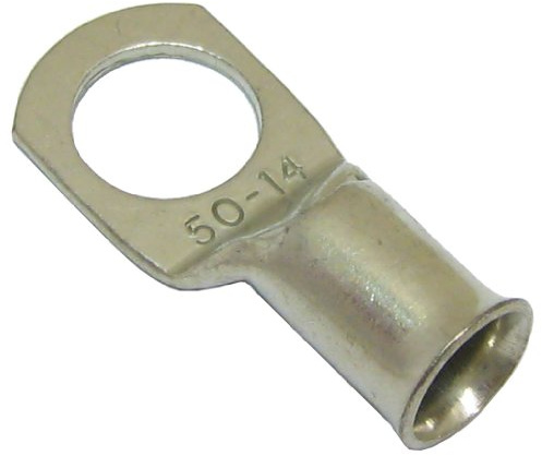 All Trade Direct 10 Copper Tube 50Mm X 14Mm Lug Battery Starter Cable Welding Crimp Terminal Ring