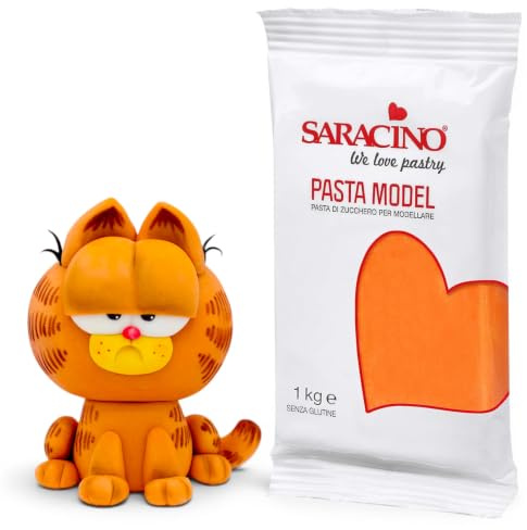 SARACINO ORANGE PASTA MODEL – MODELLING SUGAR PASTE 1 Kg (2 lb 3 oz)