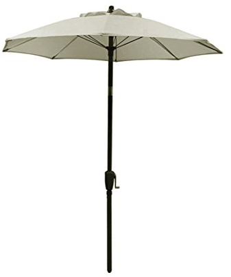 Dehner Parasoll Vido, Ø 150 cm, aluminium/polyester, kräm, liten