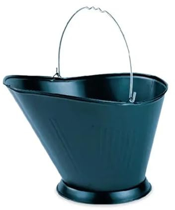 Panacea Kohleeimer für offene Feuerstelle, Metall, Schwarz, 38.5 x 24.4 x 22.5 cm