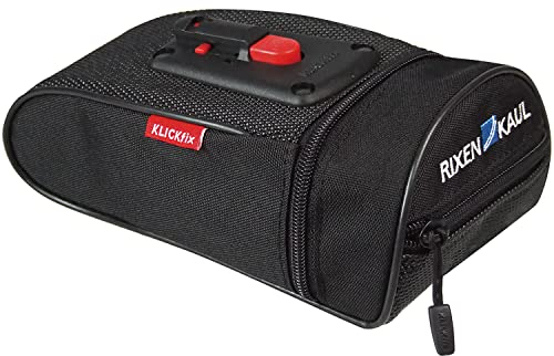 KLICKfix 0297S Farradtasche Micro 15O Plus Satteltasch, Schwarz, 19 x 9 x 7 cm