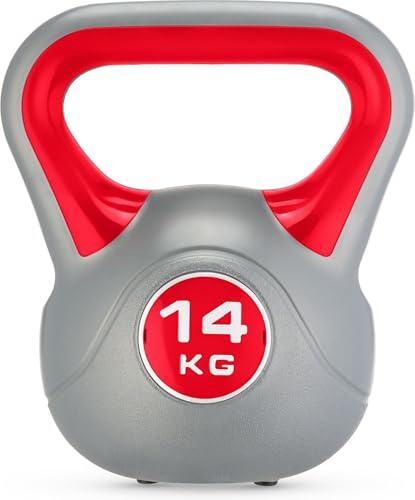 Gymtek Kettlebell Kugelhantel - Hantel für Kraft-Training - Krafttraining Fitness Gymnastik - Workout Gewicht – Muskelzuwachs - Ergonomischer Griff - Fitnessstudio zu Hause