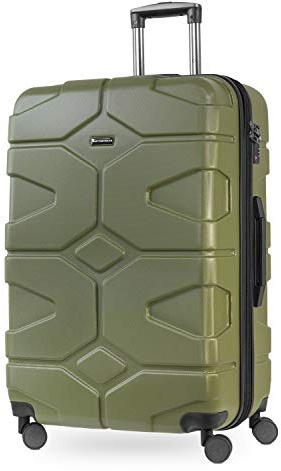 Hauptstadtkoffer - X-Kölln - Hartschalen-Koffer Koffer Trolley Rollkoffer Reisekoffer, TSA, 76 cm, 120 Liter, Olivgrün matt