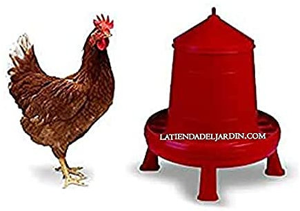 Motisi Futterstation für Tiere, ca. 8 kg, mit Deckel, mit Löchern zum Schutz von Futter und Halterung, für Hühner, Hühner und Geflügel.