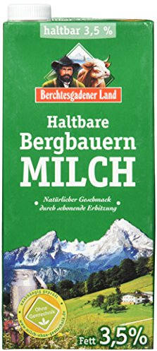 Berchtesgadener Land Haltbare Bergbauern-Milch, 3.5% Fett, 12er Pack (12 x 1 l)