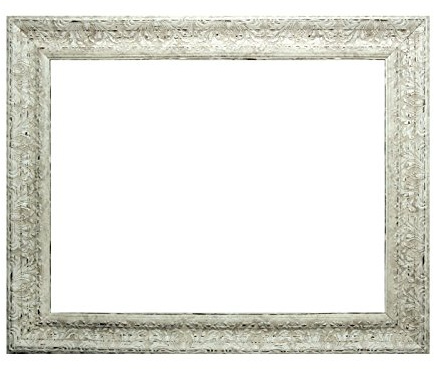 Barockrahmen weiß fein verziert 843 AVO, Leerrahmen, 40x60 cm