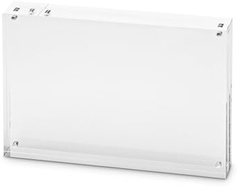 MAUL Acryl Bilderrahmen MAULstyle transparent A6 Magnetverschluss | schneller Motivwechsel, klare Präsentation, frei aufstellbar, Hochformat oder Querformat, ideal für Fotos Menüs Tischkarten