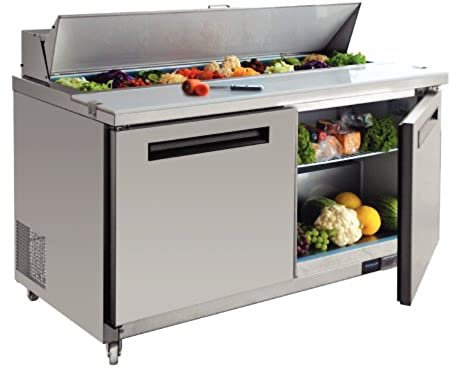 Polar 2 Door Preparation Counter 527 Litre Commercial Stainless Steel Fridge