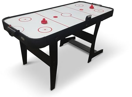 Gamesson Eagle Folding Air Hockey Table - L4'6 | Electronic Scorer | High-Gloss Surface | Collapsible for Easy Storage | Complete with Pucks & Pushers | Perfect for Adults & Children