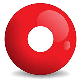 ColourVUE Devil - Motivlinse Monatslinsen, Rote, BC 8.6 mm/DIA 14.0 mm / -1.5 Dioptrien