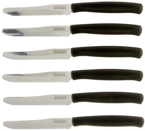 Kaimano Dinamik Tischmesser, Edelstahl, Schwarz, 28 x 10 x 2 cm, 6 Einheiten