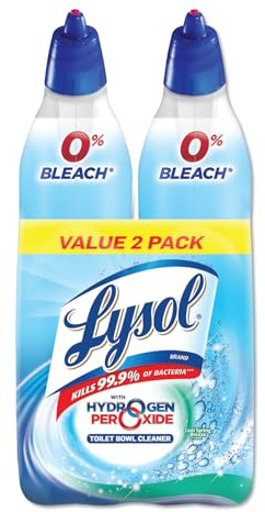 Lysol 88830PK Power & Free Toilet Bowl Cleaner Cool Spring Breeze 24 oz Bottle 2/Pk