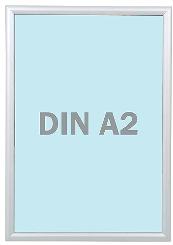 FRANKEN Wechselrahmen, Outdoor A2 Plakatrahmen, Aluminium-Klapprahmen 25 mm breit, Info-Rahmen für den Außenbereich von öffentlichen Einrichtungen, Schulen, Restaurants oder Hotels, BS1703