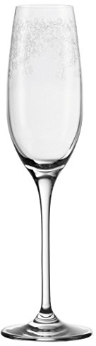 Leonardo Chateau 061590 - Bicchiere da spumante in vetro prosecco, lavabile in lavastoviglie, con manico disegnato, bicchiere da spumante con incisione, 200 ml