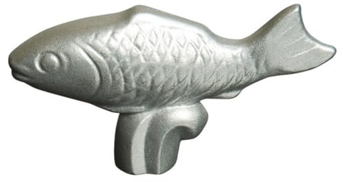 STAUB Knauf Fisch 8 x 4 x 2 cm, Edelstahl, für Cocottes, Bräter mit Durchmesser 18-41 cm, Silber