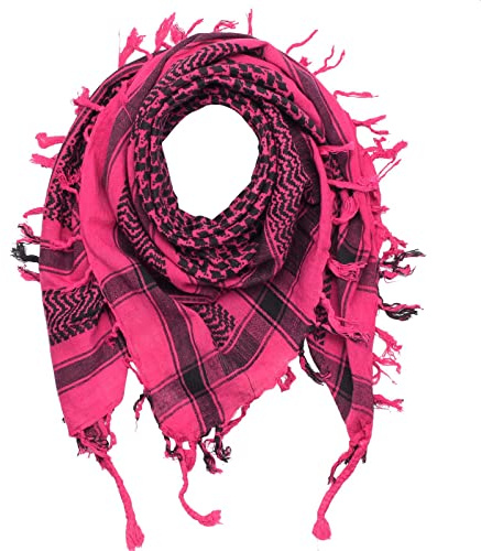 Freak Scene Palituch - pink - schwarz - 100x100 cm - Pali Palästinenser Arafat Tuch - 100% Baumwolle