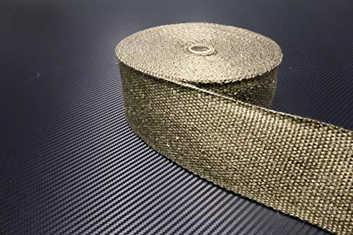 Schlauchland 5m Titan Hitzeschutzband 75mm 1400°C Auspuffband Thermoband Krümmerband Heat Wrap Basaltfaser Isolierband