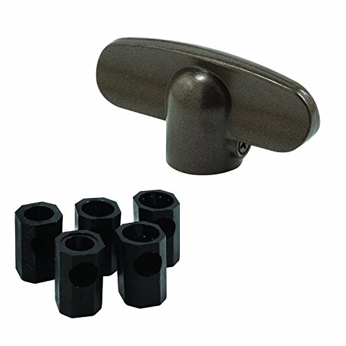 Prime-Line H 3893 Universal, Satin Bronze, Tee-Crank Casement Window Handle (2 Pack)