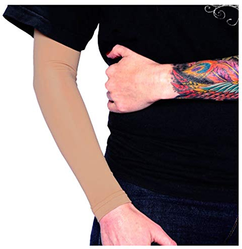 Tat2X Tattoo Cover Up Sleeve - Heltäckande ärmar täcker tatueringar på jobbet - håll tatueringar fräscha ut - andningsbart tyg som håller sig torr - blockerar 97 % av UV-strålarna - Tillverkad i USA -