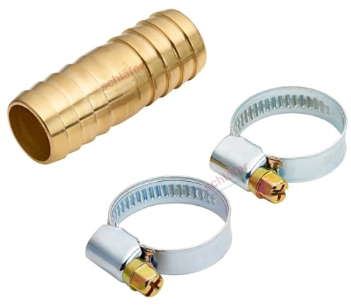 Schläfer 672011 | Brass Connector For Washing Machine Drain Hoses Drain Hose Connector Hose Connector Brass Cast for 3/4 Hose