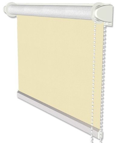 Interdeco Verdunkelungsrollos/Thermo-Rollo Beige BxH 75,5 x 175 cm ohne Bohren (Klemmfix-Rollo), Seitenzugrollo mit Silberbeschichtung