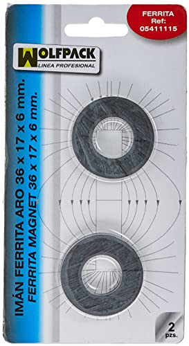 WOLFPACK LINEA PROFESIONAL - Iman Ferrita Aro Ø 36x17x6 mm. (Blister 2 Piezas)