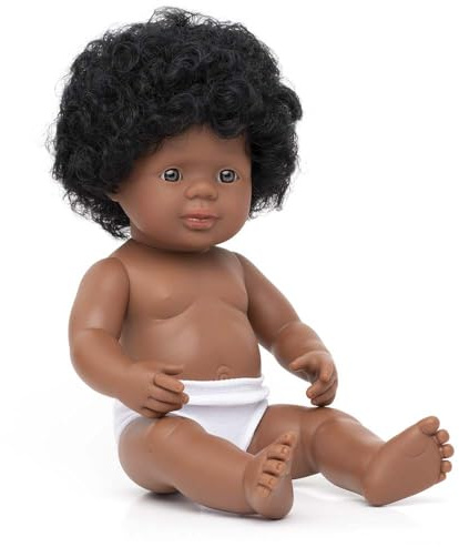 Miniland Babypuppe afroamerikanisches Mädchen 38cm, 31060