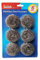 Pack of 6 stainless steel scourers