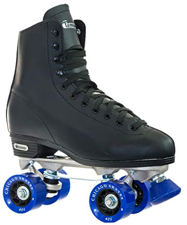 CHICAGO Skates Herren Classic Rollschuhe – Premium Black Quad Rink Skates, Größe 43 (CRS40510)
