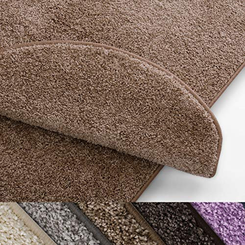 casa pura Teppich Läufer Uni beige | Qualitätsprodukt aus Deutschland | GUT Siegel | kombinierbar mit Stufenmatten | viele Größen (80 x 700cm)