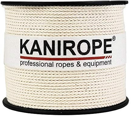 Kanirope® Baumwollseil COBRAID 1mm 500m Farbe Cremig Weiß 8-fach geflochten
